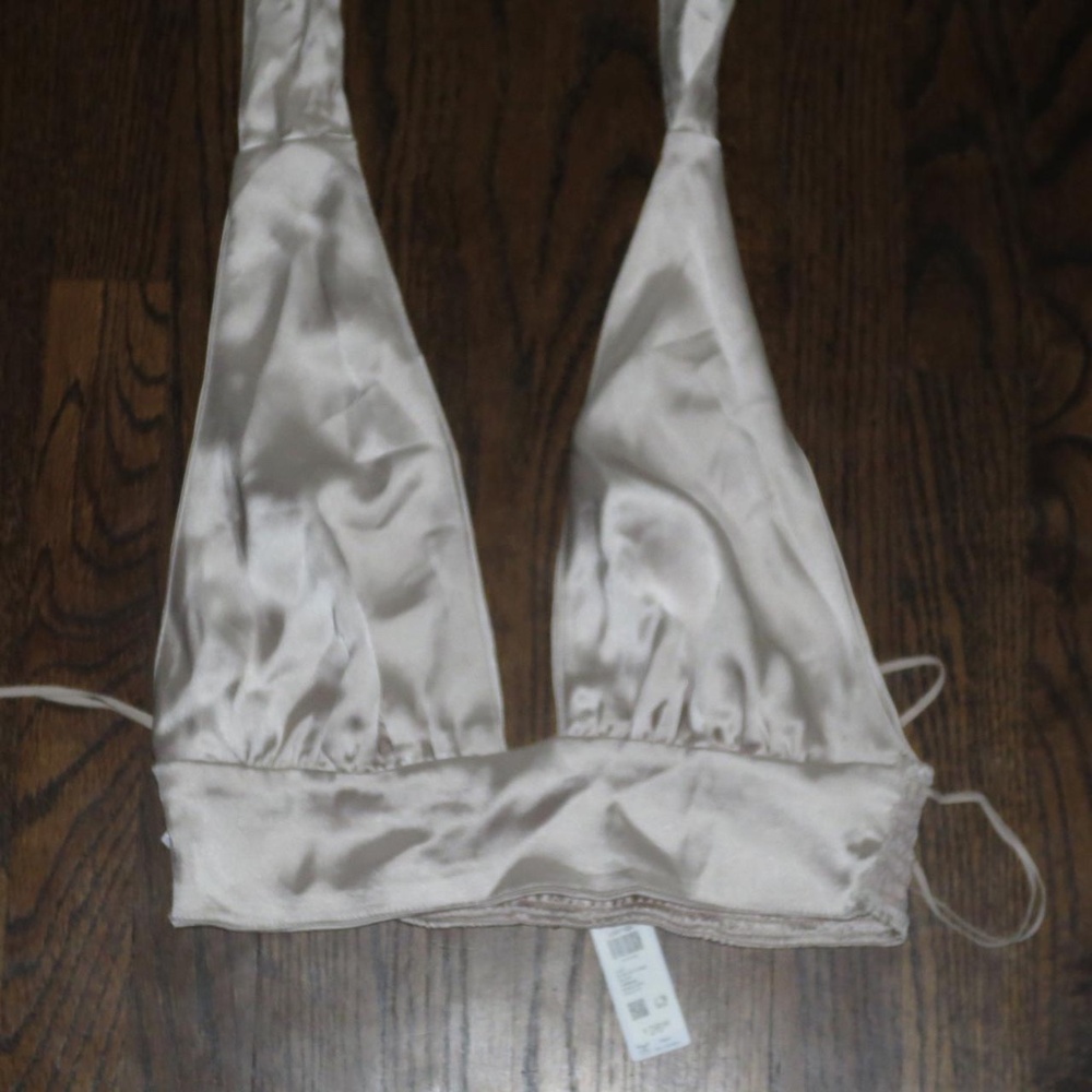 Garage Champagne Silk Halter top